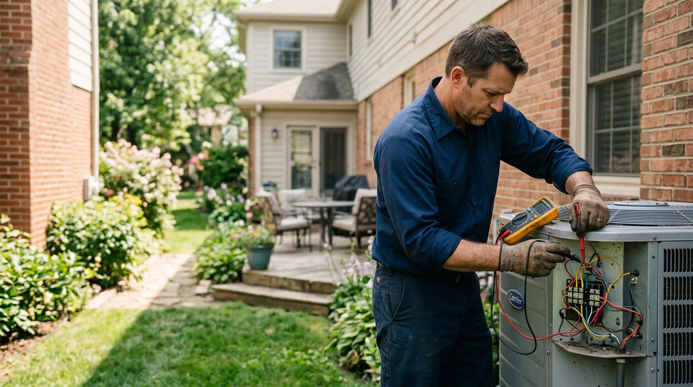 HVAC technician working near Blairstown, IA